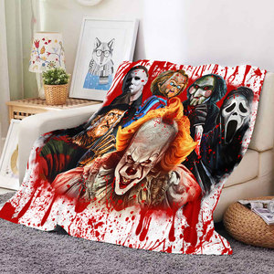 Bulk Wholesale Halloween Blanket Home Room Decor Fuzzy Soft Fleece Flannel <b>Bed</b> Sofa Couch Throw Car Travel Blankets - Product Image 3