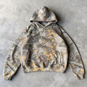 เสื้อฮู้ดลายพรางพิมพ์ลายตามสั่งสำหรับผู้ชาย เสื้อฮู้ดลายพรางแบบยาวสำหรับฤดูหนาว เสื้อฮู้ดลายต้นไม้ - Product Image 1