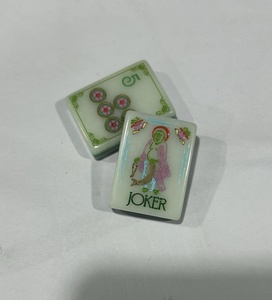 Fichas de Mahjong de Acrílico Personalizadas de Lujo, Diseño Floral con Esmalte Blanco, para 4 Jugadores, Entretenimiento de Mesa - Product Image 2