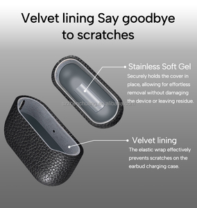 Étui de protection en cuir premium entièrement enveloppant pour écouteurs, personnalisable en gros, pour <span class=keywords><strong>AirPods</strong></span> Pro 2 / <span class=keywords><strong>AirPods</strong></span> Pro 3 - Product Image 6