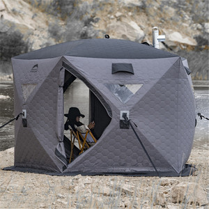 Tienda de Campaña Tipo Sauna para 4 Personas, Desplegable, para Exteriores, de Gran Tamaño, para Pesca en Hielo, Cálida, para Invierno, Tipo Pentágono - Product Image 3