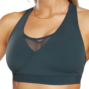 Sujetador deportivo de doble capa transpirable de soporte medio para mujer, con tirantes ajustables, acabado sin costuras, ideal para fitness de verano, base cómoda. - Product Image 4