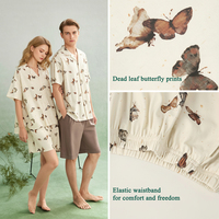 Vente en gros de vêtements de luxe à manches courtes en coton tricoté et élasthanne, imprimés, rafraîchissants, à taille élastique, mode décontractée, grandes tailles, personnalisables pour couple
