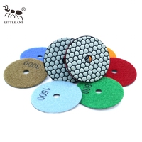 Disque de polissage à sec efficace LITTLE ANT de 3 pouces (80 mm) pour le renouvellement des surfaces de sol en quartz, granit et marbre