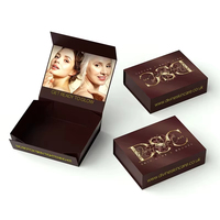 Boîte rigide pliable en carton personnalisée pour bijoux, boîte de luxe pour bagues et boucles d'oreilles, emballage pliable