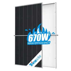 Factory Price Trina Solar Panel 550w 650w 660w 670w Half Sale In Stock Photovoltaic Panel