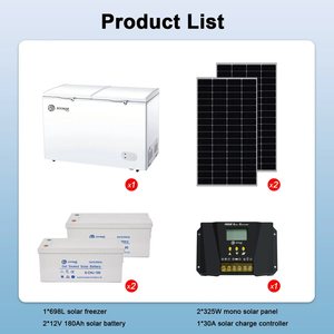 Complete Set With Solar and Solar Battery 698L 24hrs Use Solar BD/BC-698 Freezer Premium Solar <b>Refrigerator</b> Solar Freezer BD/BC- - Product Image 1