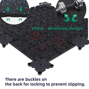 Emboîtement 15-30mm d'épaisseur Tapis de sol de gymnastique confort et durabilité améliorés avec des carreaux de caoutchouc Accessoires d'équipement de fitness - Product Image 3
