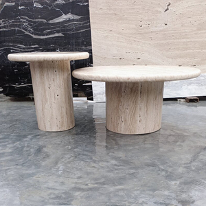 Guanmay tùy chỉnh phòng bảng nghệ thuật và hàng thủ công bên bảng nhỏ Bắc Âu vòng trung tâm travertine Bàn cà phê - Product Image 5