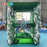 Cabine à argent gonflable personnalisée avec machine à souffler l'argent