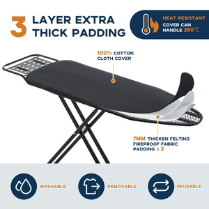 Sturdy Standing Ironing <b>Table</b> Heat Resistant Padded Ironing Board Portable Foldable Space Saving Ironing Rack with Iron Rest - Product Image 3