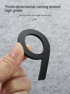 High-Grade Three-Dimensional Digital Acrylic Self-Adhesive Waterproof Eco-Friendly Wall Sticker Golden <strong>White</strong> <strong>Black</strong> <strong>House</strong> <strong>Number</strong> - Product Image 3