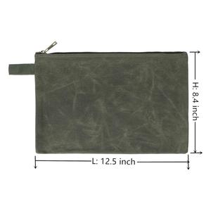 <b>Men</b> Travel Toiletry <b>Bag</b> Plain Custom Logo Unisex Zipper Toiletry Waxed Canvas <b>Bag</b> Pouch Cosmetic <b>Bag</b> - Product Image 3