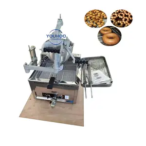 LPG gas heating lokma maker manual machine donut machinery making ball shape donuts