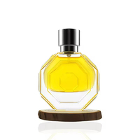 Flacon de parfum en verre vide 50 ml, transparent, imprimé, forme unique, élégant, avec pompe pulvérisatrice et couvercle – Échantillon gratuit pour la vente en gros