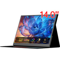 Écran portable compact Eimio OEM ODM de 14 pouces 60 Hz pour les voyages en plein air et les jeux, moniteur portable extensible pour ordinateur portable