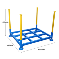 Étagère empilable avec revêtement en poudre, poteaux amovibles, sans boulons, en acier, pour palettes, robuste, pour entrepôt industriel, sur mesure