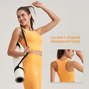 <span class=keywords><strong>Soutien</strong></span>-<span class=keywords><strong>gorge</strong></span> de yoga pour femme en nylon 100% doux pour la peau, à maintien élevé, antichoc, séchage rapide, avec coussinets de poitrine élastiques - Product Image 2