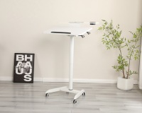 ADA Furniture Flip 0-90 Degrés Pneumatique Hauteur Réglable Double Couches Portable Ordinateur Bureau Mobile Bureau Debout