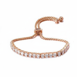Elegant Daily Wear Ladies Tennis <b>Bracelet</b> Fully <b>Adjustable</b> with Real Round Diamond Studs Simple and Stylish - Product Image 2