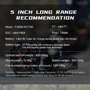 Motor de Corrida F2004 de Longa Duração KV1700/3000, Motor <span class=keywords><strong>Brushless</strong></span> DC de Baixo Ruído com CE/ROHS/FCC/ISO - Product Image 2