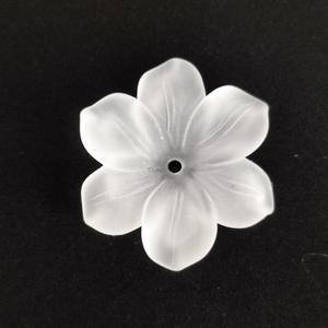 F167 20mm Hecho a mano Flor de cuarzo esmerilado de seis pétalos - Product Image 1