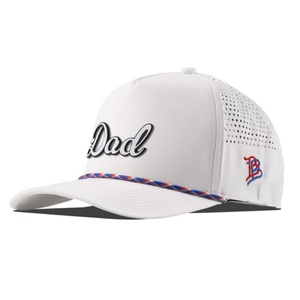 Fashion Dad Script 5 Panel Cap Rope Trim Lightweight Comfortable Baseball Hat for Travel - Product Image 4