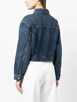 Veste denim pour hommes brodée personnalisée Street Style décontracté pour l'extérieur avec logo sur le devant Streetwear à la mode pour l'hiver