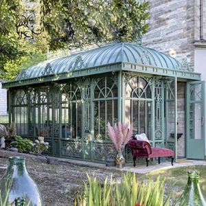 BLVE Villa Moderne Jardin Extérieur Véranda Grande Taille Luxe Mariage Gazebo En <span class=keywords><strong>Fer</strong></span> Forgé Avec Verre - Product Image 6