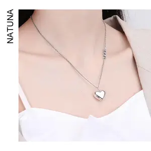 Natuna Designer Jewelry Stainless Steel Necklace Sterling Silver Heart Pendientes Necklaces For Working And Daily Life