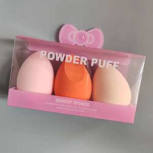 YRX C014 venta al por mayor caja de regalo embalaje maquillaje huevo conjunto burbuja agua se convierte en gran polvo Puff maquillaje licuadora belleza esponja - Product Image 3