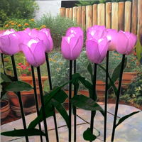 Support de fleurs en plastique LED pour décoration de jardin, parc, intérieur/extérieur, lumière blanche chaude alimentée par courant alternatif IP65 pour la Saint-Valentin