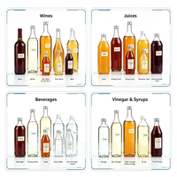 Machine automatique intelligente multi-têtes à gravité avec système de contrôle PLC pour le remplissage séparé de bouteilles en verre et de fûts de vin, jus d'orange et alcool