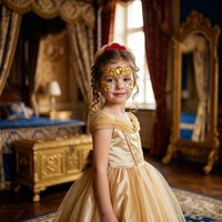 Autocollants de bijoux pour le visage Princesse Jaune, strass autocollants en cristal pour l'art corporel des enfants, idéaux pour les fêtes et festivals
