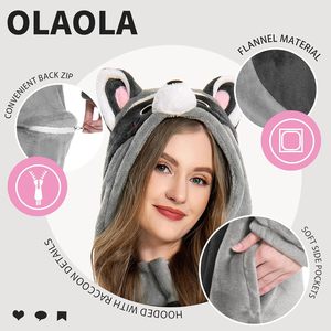 Pijama de Franela Unisex para Adultos, Disfraz de Animal de Peluche, Ropa de Dormir de una Pieza, Disfraz para Fiesta de Cosplay - Product Image 6