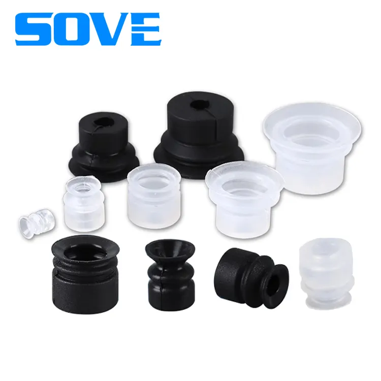 custom Rubber silicone Vacuum suction cups Mechanical arm accessories bellows small mini suction cup