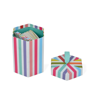 Logo d'impression OEM d'usine Belle boîte de papier hexagonale d'emballage en carton rigide Cartes de vœux personnalisées Boîte de rangement cadeau artisanal - Product Image 2