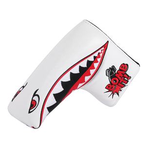 Envío Directo <span class=keywords><strong>Shark</strong></span> Bomb IT Army Green Faux <span class=keywords><strong>Leather</strong></span> Cierre magnético fuerte Golf Head covers Blade Putter Cover - Product Image 6