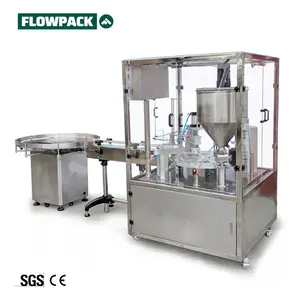 fully full automatic auto rotary shredded cheese wash fill seal cup packaging pack machine supplier for honey spoon output two