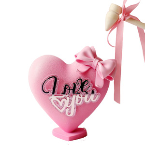 ท็อปเปอร์เค้กอะคริลิค รูปน้ำผึ้งและความหวาน ประดับกลิตเตอร์สีโรสโกลด์ ขนาด 8 ซม. ของตกแต่งวันวาเลนไทน์ - Product Image 5