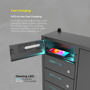 Y2 Power VIA 30-baans mobiele oplaadkluis voor game-ruimtes, ondersteunt aanpasbare gebruikersinterface in elke taal en met grafische weergave. - Product Image 3