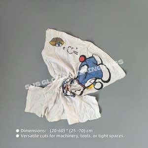 Paños Industriales Reutilizables de Algodón de Alta Absorción, Paños Blancos para Taller, Paños Blancos para Limpiar, Caja de 10 Libras - Product Image 3