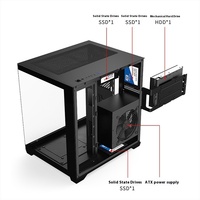 Wankang Mini Mid Tower Gaming Computer MicroATX/ITX Sea View Panoramic Water Cooled No Column Metal Material Stock Side Panel
