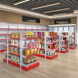 Estantería de Exhibición de Acero Laminado en Frío Ligero de 4 Niveles <span class=keywords><strong>Directo</strong></span> de Fábrica con Red Trasera para Supermercados, Tiendas de Conveniencia, Farmacias y Papelerías - Product Image 2