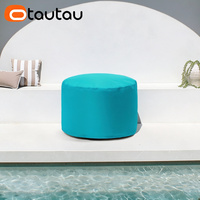 OTAUTAU Pouf Ottoman d'extérieur imperméable avec rembourrage, pour jardin, camping, plage, fauteuil pouf, repose-pieds, tabouret, siège d'angle, JD013