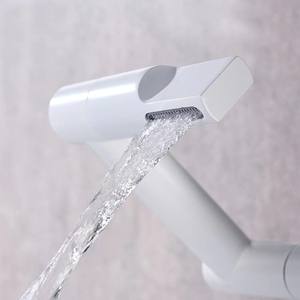 Robinet de lavabo à <span class=keywords><strong>bascule</strong></span> mécanique multifonctionnel de luxe robinet mélangeur à affichage numérique à température LED pivotante pour salle de bain - Product Image 5