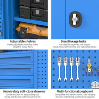 Armoire de rangement robuste pour garage avec conception modulaire pour l'entretien des véhicules, OEM/ODM bienvenus