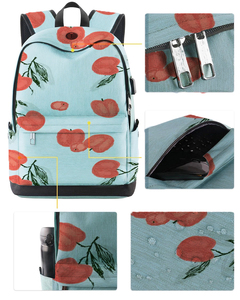 Stampa personalizzata popolare zaino di ricarica USB <span class=keywords><strong>borse</strong></span> da scuola <span class=keywords><strong>per</strong></span> adolescenti <span class=keywords><strong>per</strong></span> studenti universitari - Product Image 2