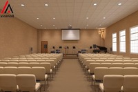 Chaises de salle et de théâtre emboîtables en métal pour églises, cinémas, salles à manger, écoles, auditoriums et gymnases