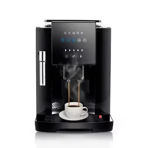 Máquina de chá de leite inteligente para uso doméstico, totalmente automática, multifuncional, quente e fria, para escritório, máquina de café expresso com painel de toque